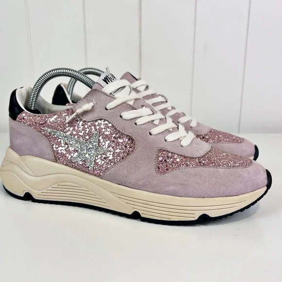Mi.iM Fashion Shoe Rowan Purple Glitter Star Chunky Sneaker Womens Size … - Picture 1 of 9